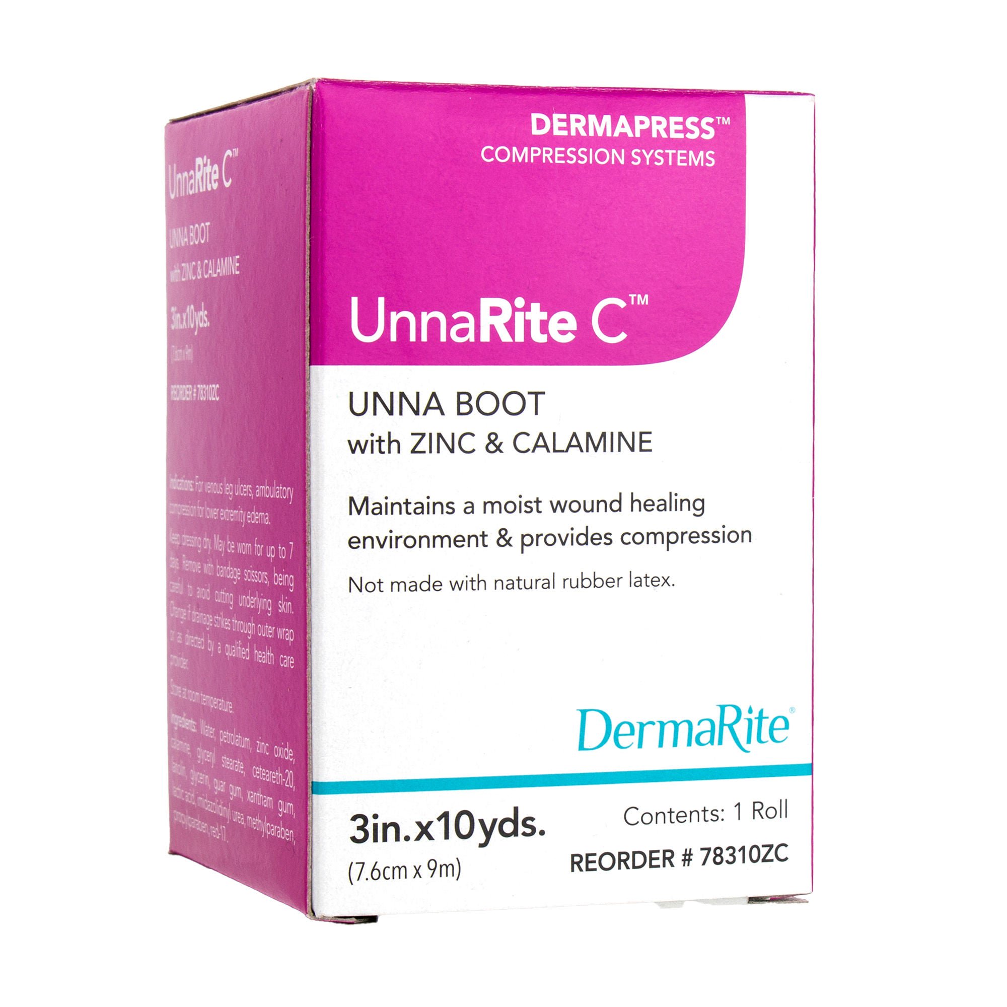 UnnaRite C™ Unna Boot with Calamine and Zinc Oxide, 3 Inch x 10 Yard