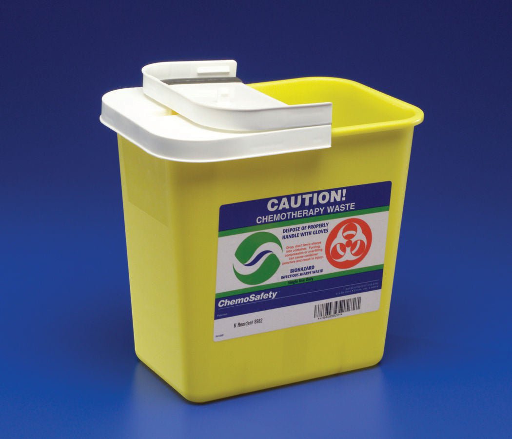 SharpSafety™ Chemotherapy Waste Container, 8 Gallon, 17¾ x 11 x 15½ Inch