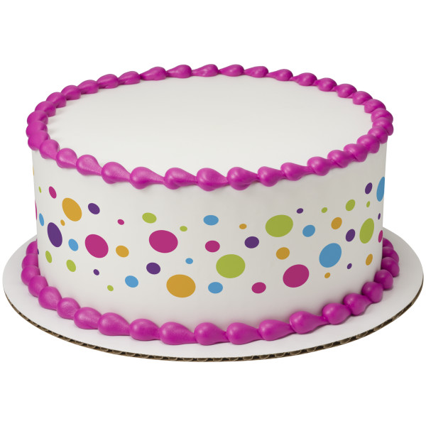 Happy Variety Dots PhotoCake® Edible Image® Strips