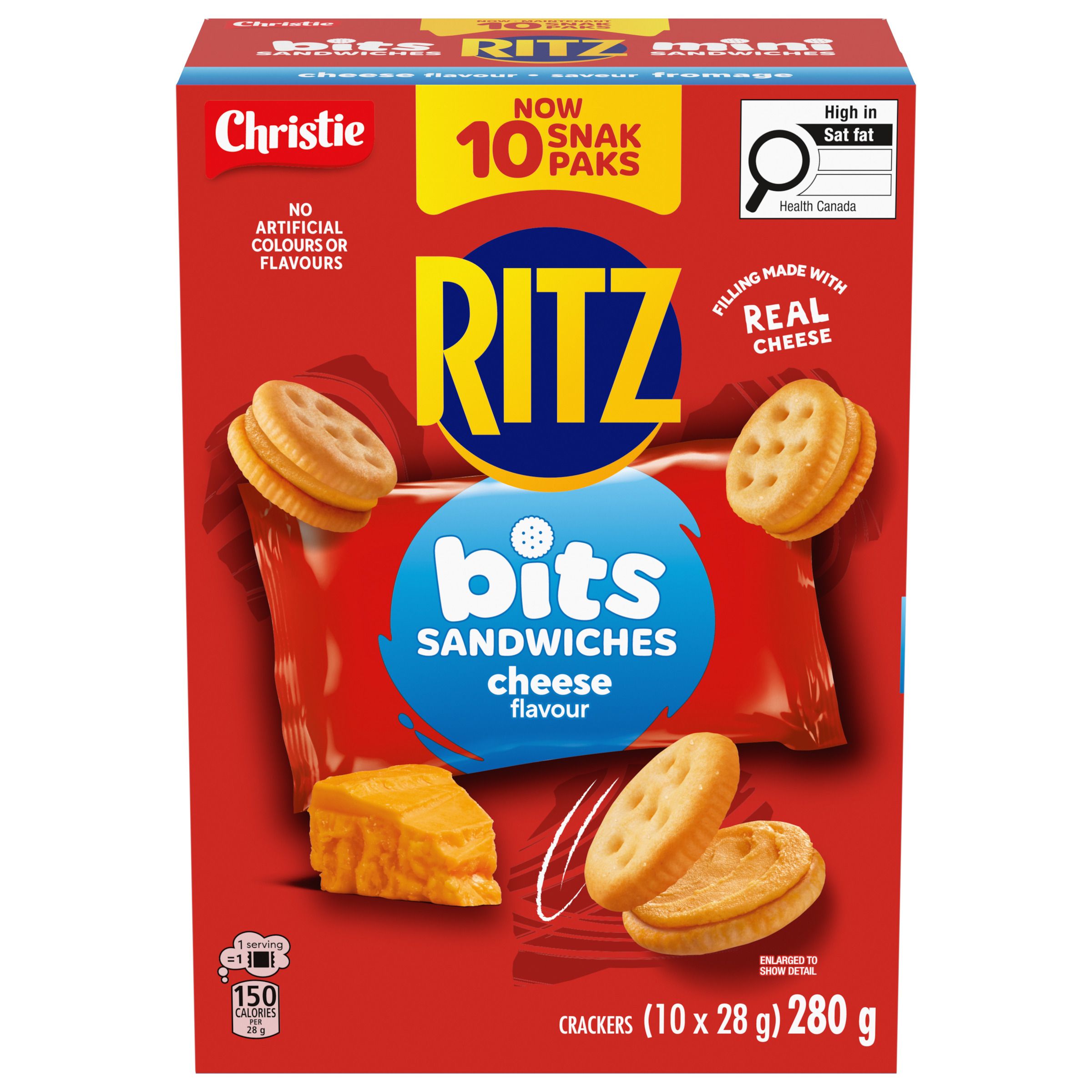 RITZ BITS Sandwiches Cheese flavoured crackers, Snak Pak 280 g-0