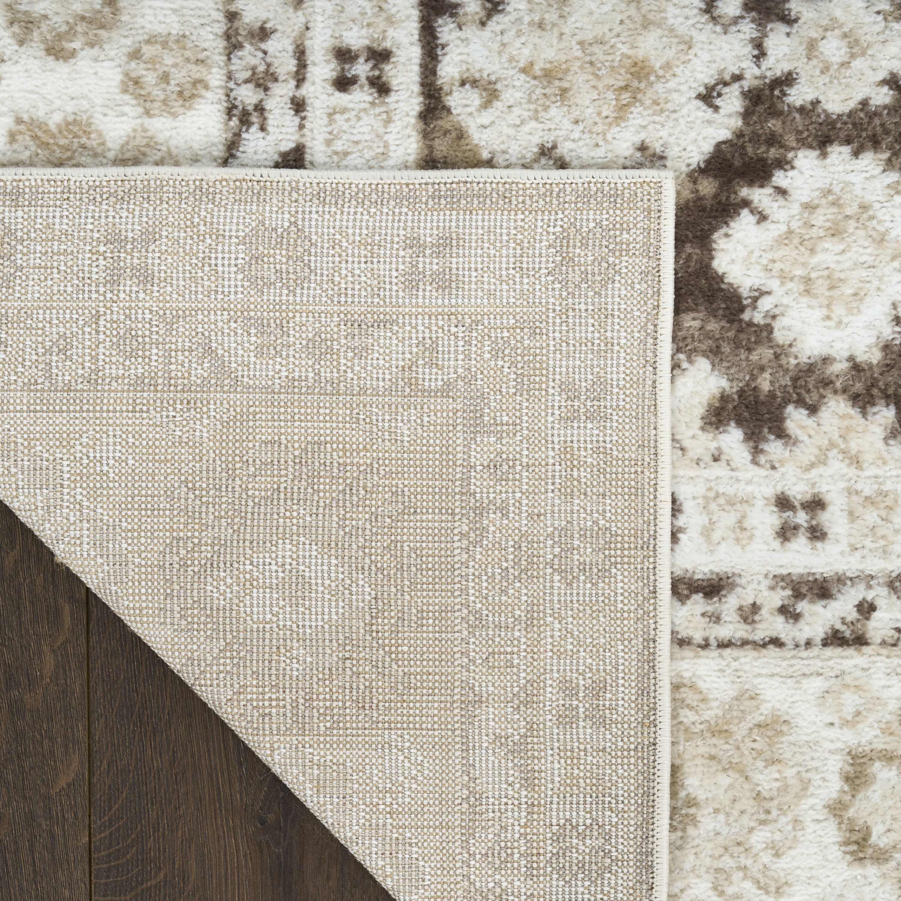 Nourison Dekor 5'3" x 7' Ivory Brown Vintage Indoor Rug