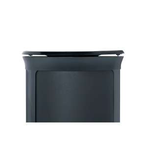 Rubbermaid Commercial, Enhance, 23 gal, Metal, Black, Round, Receptacle