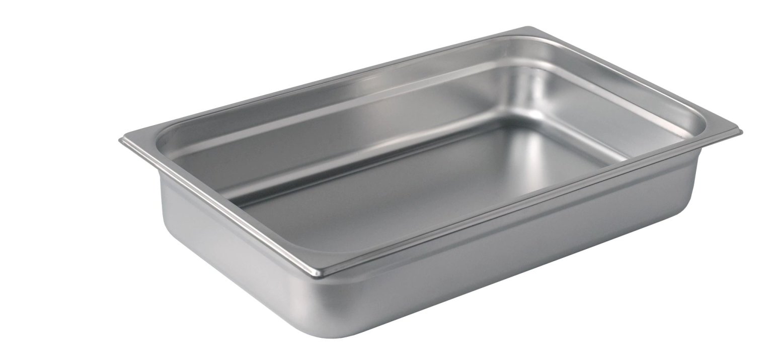 Cubeta Gastronorm GN PRO de acero inoxidable 18/10 de tamaño 1/1 y 200 mm de profundidad