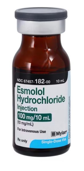Esmolol HCl Injection 10mg/mL SDV 10mL/Vl