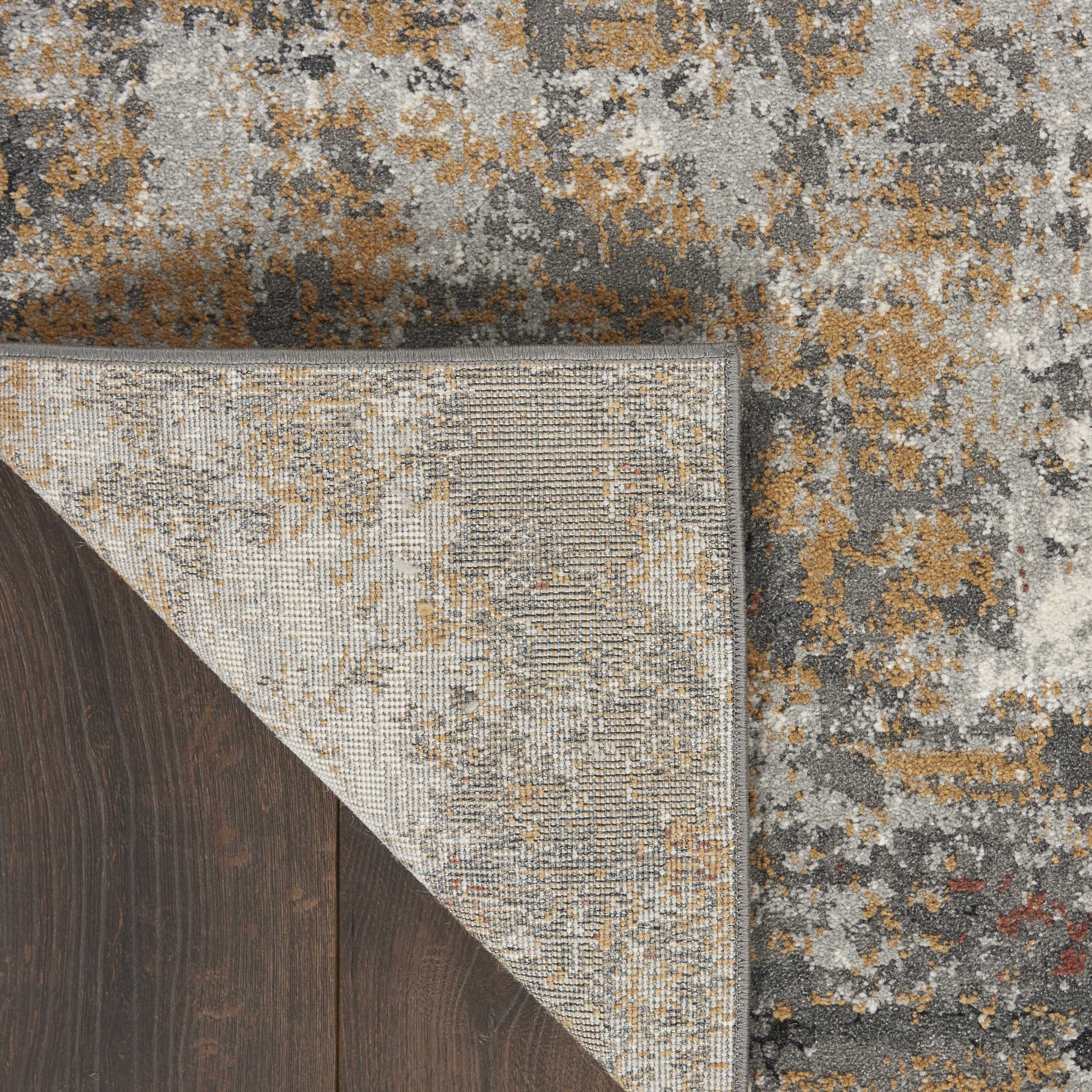 Nourison Tangra 4' x 6' Grey Multicolor Modern Indoor Rug