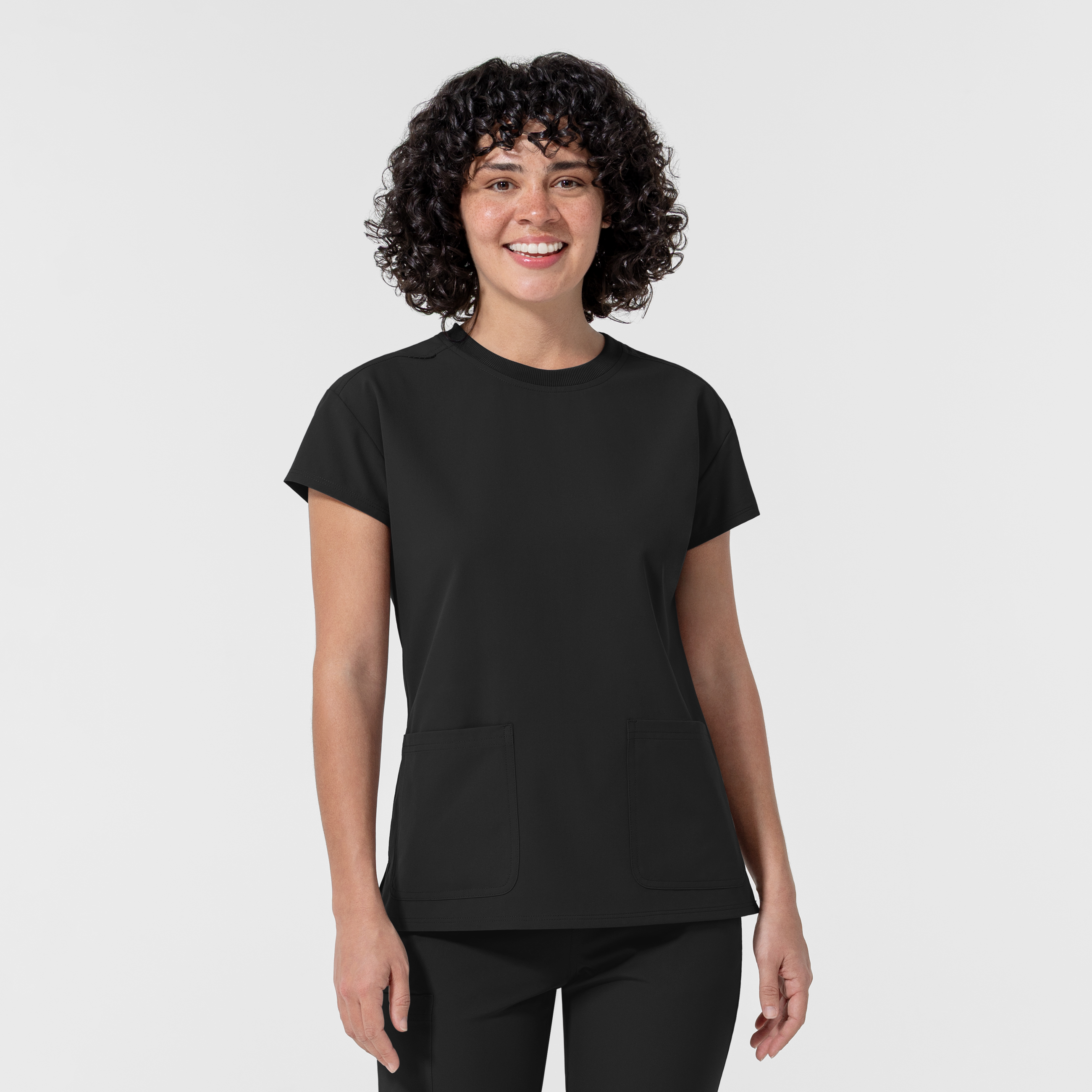 NURTUR Women‘s Cap Sleeve Crew Neck Scrub Top-Wonder Wink