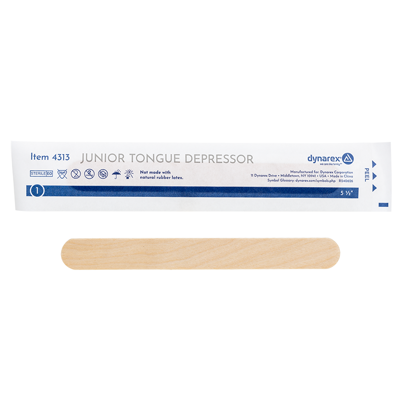Junior Tongue Depressors, Sterile 5 1/2", Wood - 4313