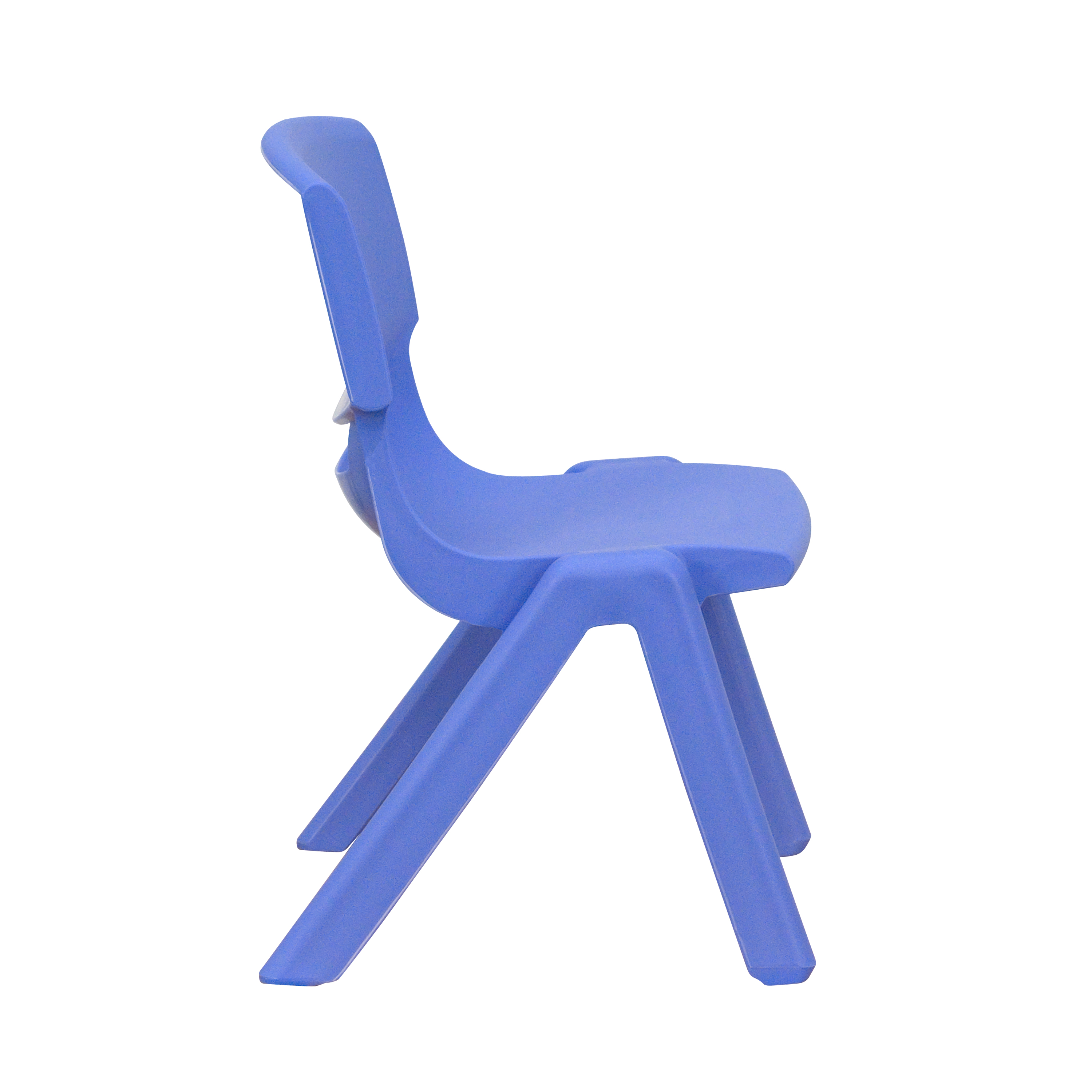 Pack de 4 sillas escolares apilables de plástico azul con asiento de 10,5" H, silla preescolar - Imagen 53 de 58