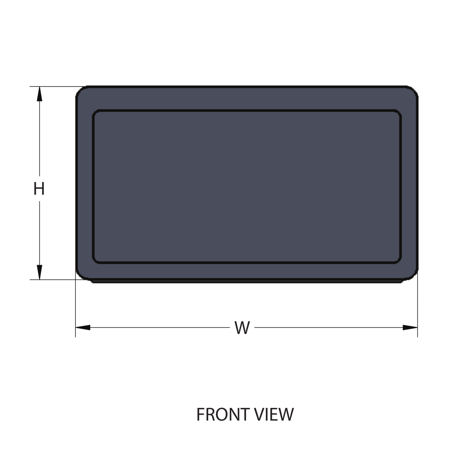 Flush Mount Trash Receptacle Door with Recycled Logo, Medium