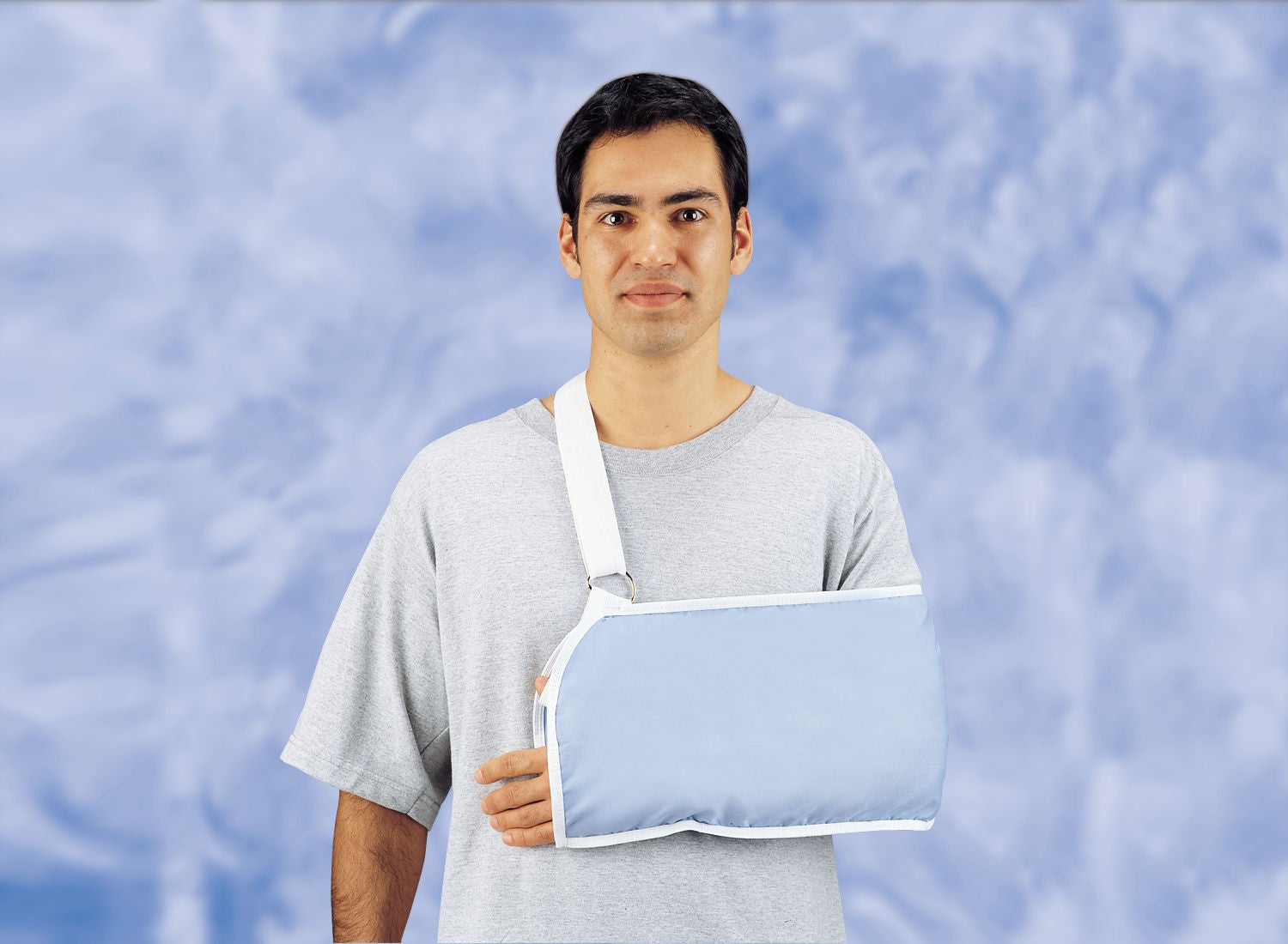 DeRoyal ARM SLING, W/DBL RING PAD BLU MED