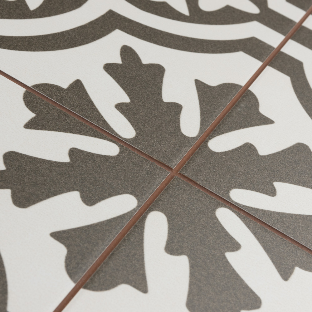 Berkeley Charcoal Brown 17-5/8 in. x 17-5/8 in. Ceramic Floor and Wall Tile