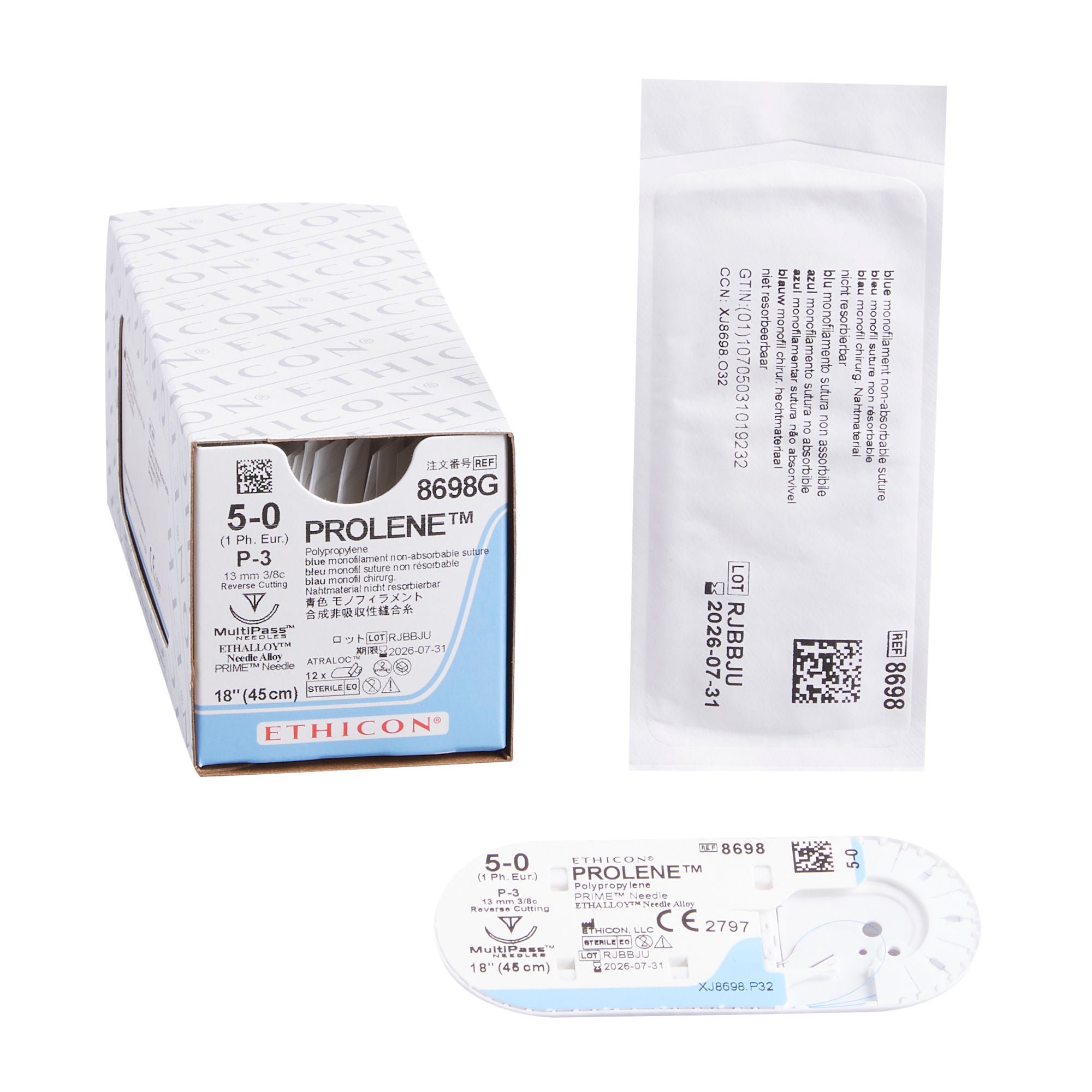 Prolene™ Suture with Needle, Size 5-0