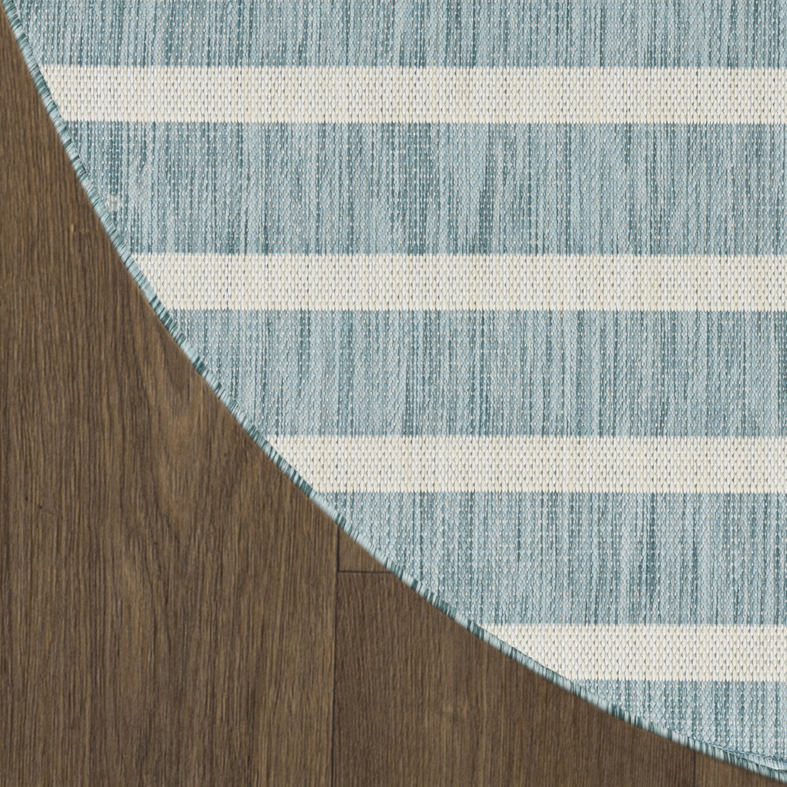 Nourison Positano 8' x Round Aqua Ivory Modern Rug