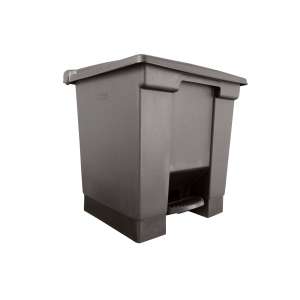 Rubbermaid Commercial, Legacy, 8 gal, Plastic, Black, Square, Receptacle