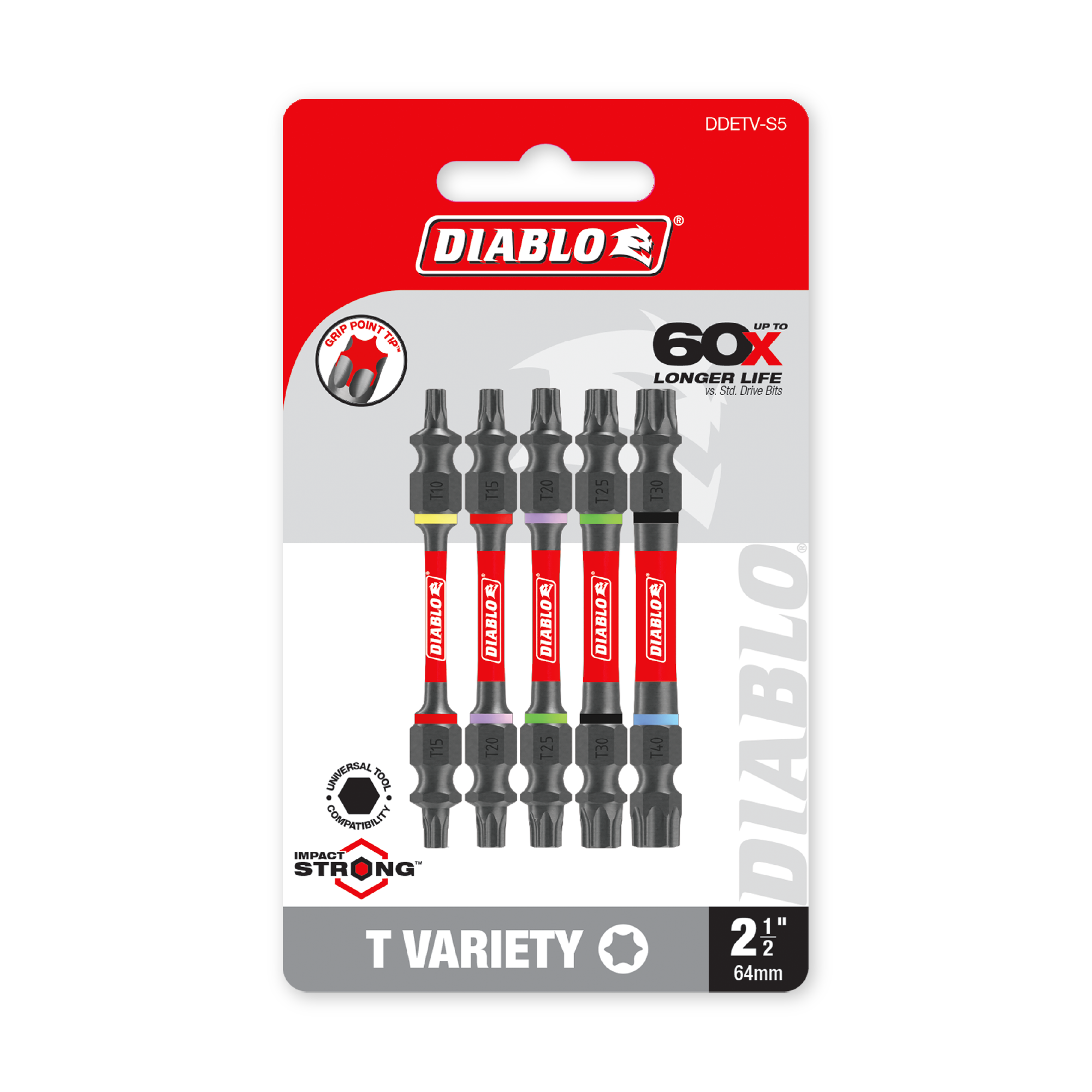 Diablo 2-1/2 in. Double-Ended Torx Drive Bit Variety Pack in its retail packaging, ready for the job box or tool bag