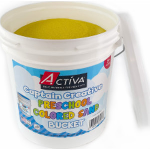 Preschool Colored Sand, Sand Art, Bright Yellow, 12 lb Bucket