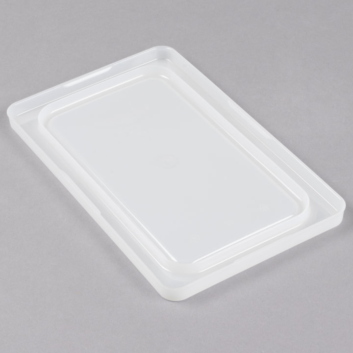 Full-size Super Pan V® flexible steam table pan lid in white