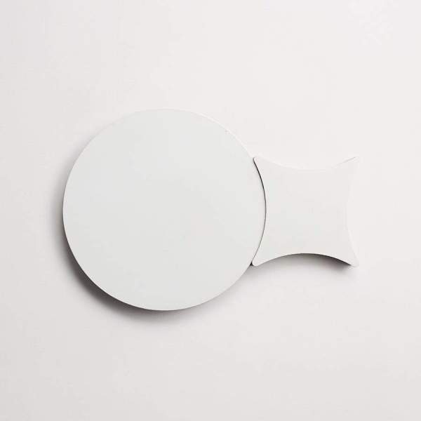 cement: pavimenti act I | sofia circle + losange | matte | white | sample