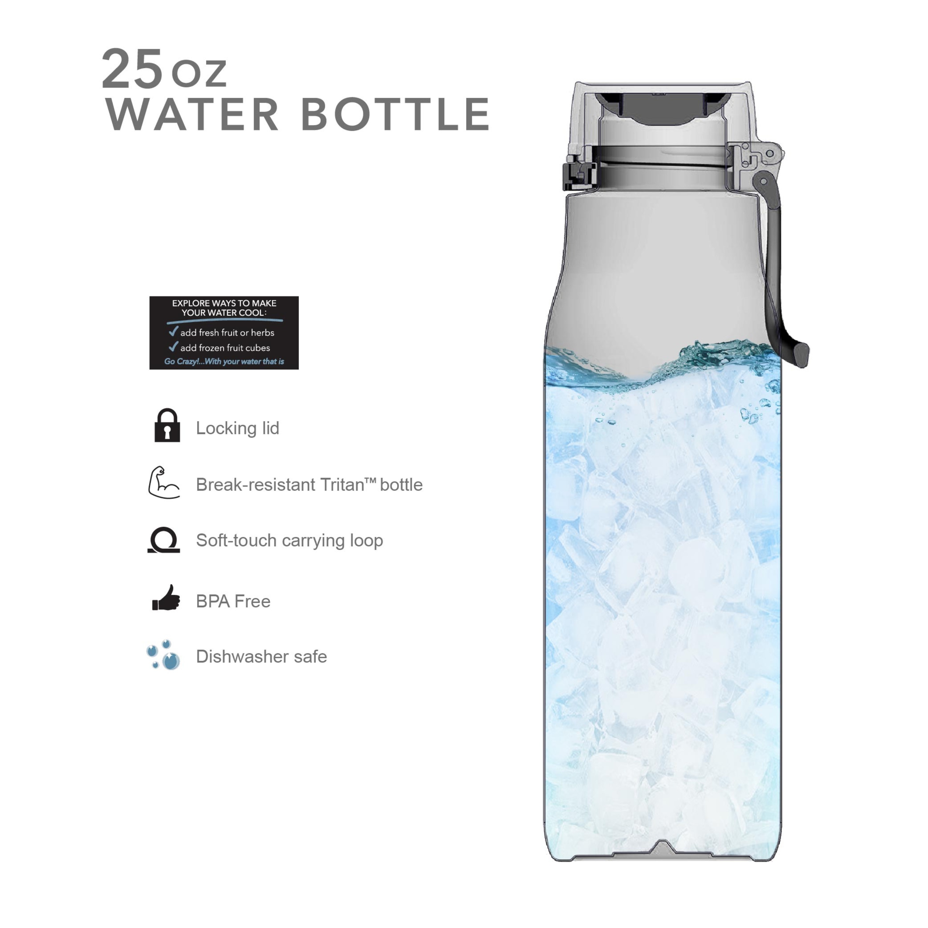 Kiona 25 ounce Water Bottle, Lilac slideshow image 7 Kiona 25 ounce Water Bottle, Lilac slideshow image 7