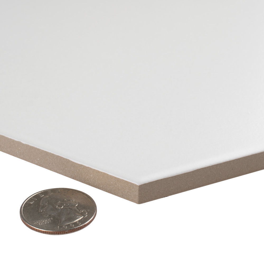 Textile Basic Grand Hex White 19 in. x 22 in. Porcelain Floor and Wall Tile