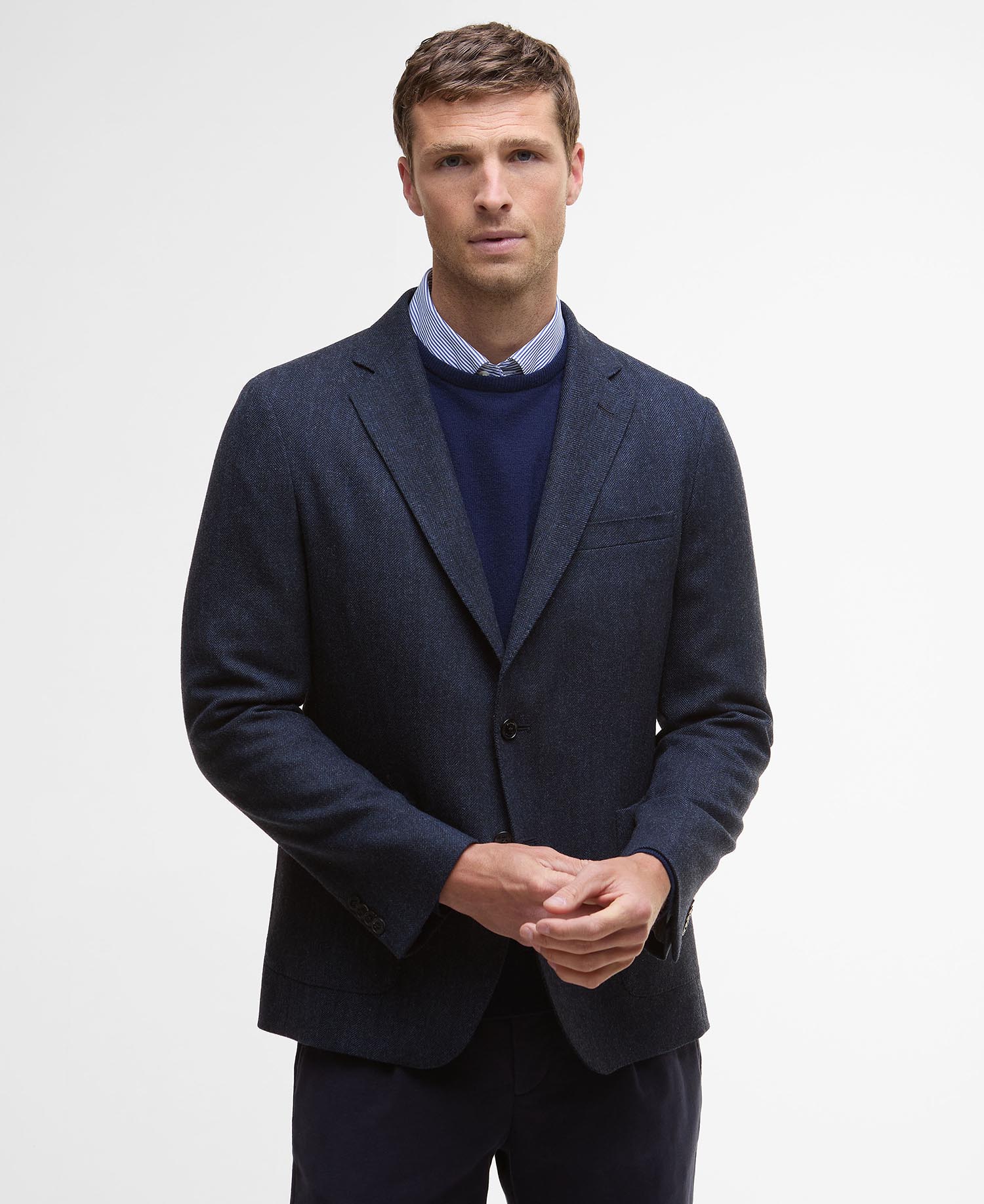 Blazer con motivo a spina di pesce Sutherland image number 0