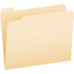 Essentials&trade; Manila File Folders, Letter Size, 1/5 Cut, 100 Per Box