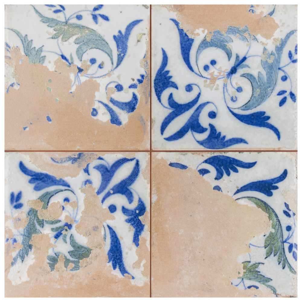 Kings Luxe Heritage Leaves 17-5/8 in. x 17-5/8 in. Ceramic Floor and Wall Tile
