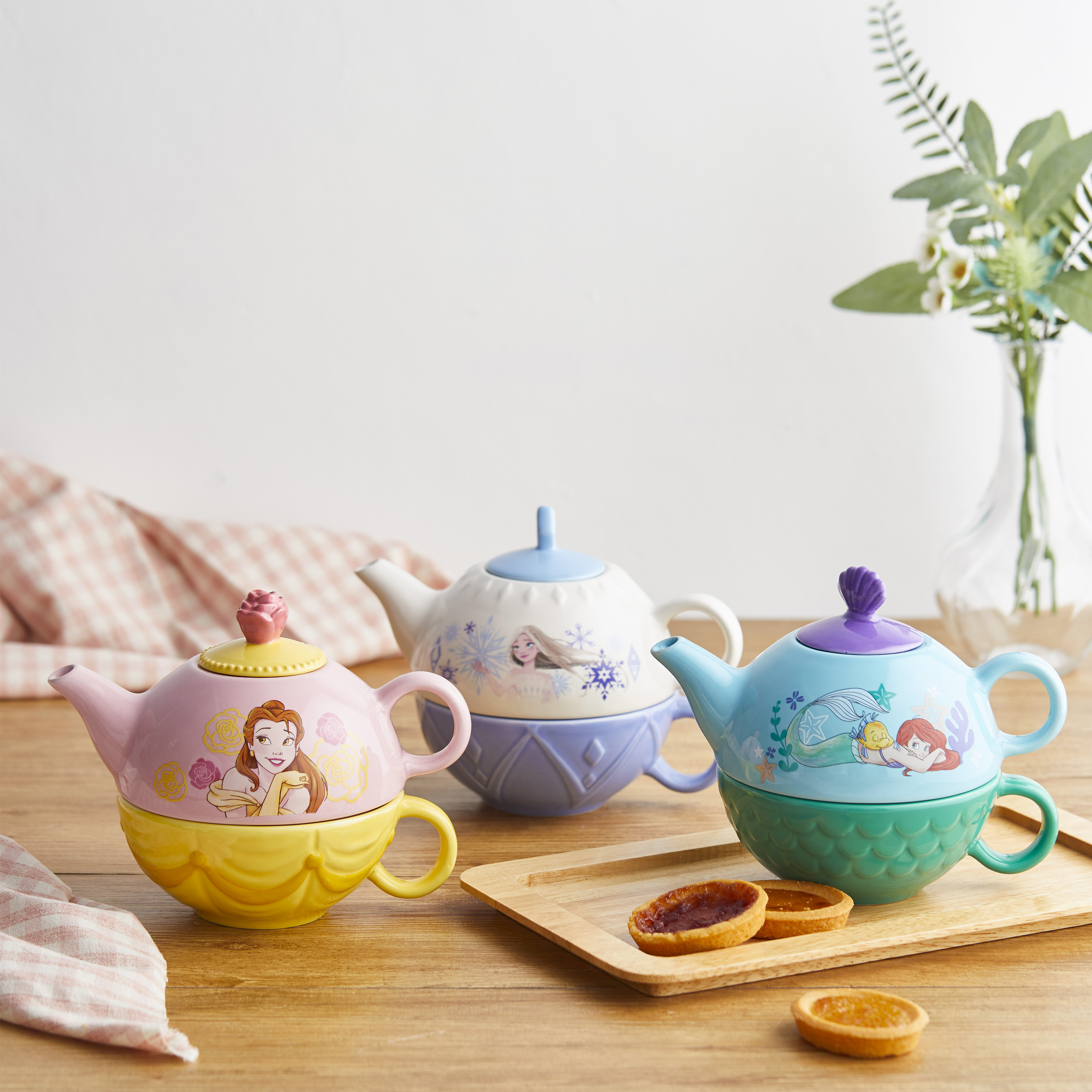 Disney Princess Sculpted Ceramic Tea Set, Princess Belle, 4-piece set slideshow image 6 Disney Princess Sculpted Ceramic Tea Set, Princess Belle, 4-piece set slideshow image 6