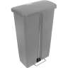 Rubbermaid Commercial, Streamline, Step-On, 18 gal, Resin, Gray, Rectangle, Receptacle