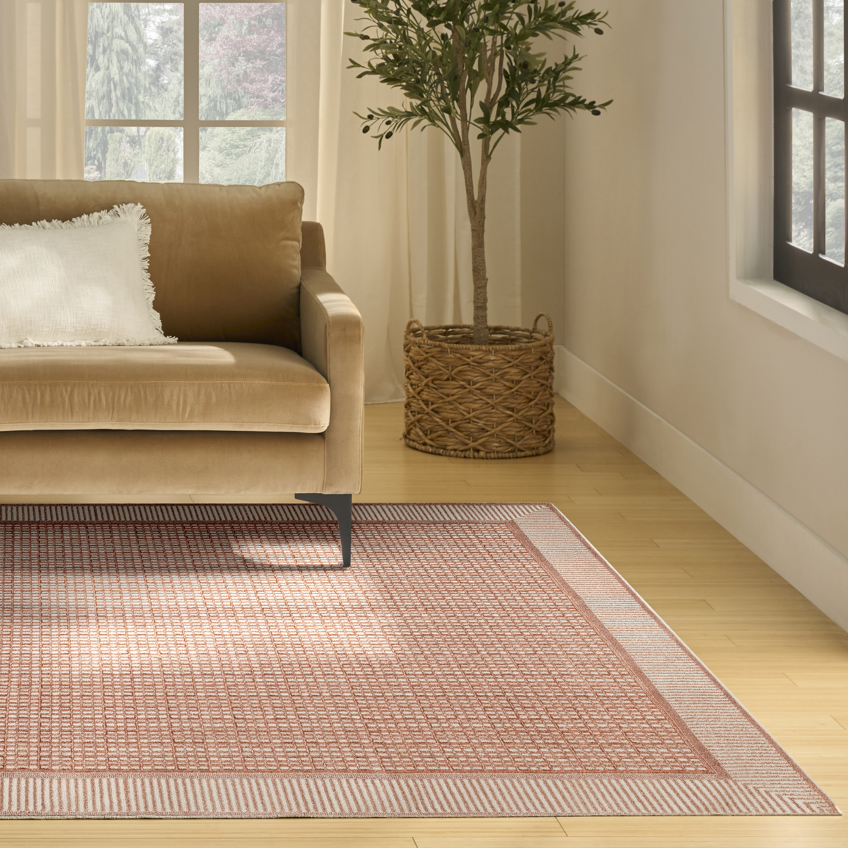 Nourison Nordic 8' x 10' Brick Ivory Modern Indoor Rug