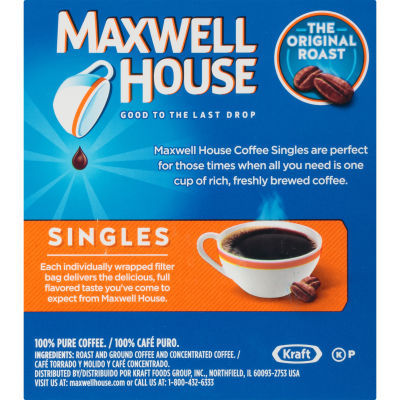 Maxwell House Singles Coffee Bags 3 oz Box