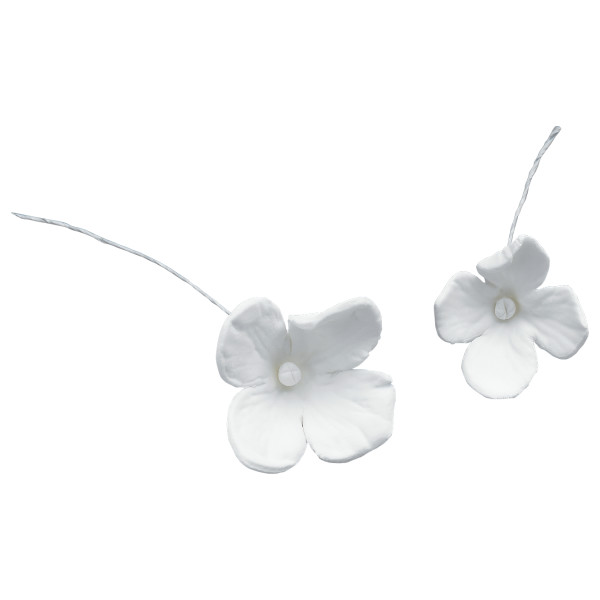Hydrangea Singles - Red 3 Free Gum Paste Flowers