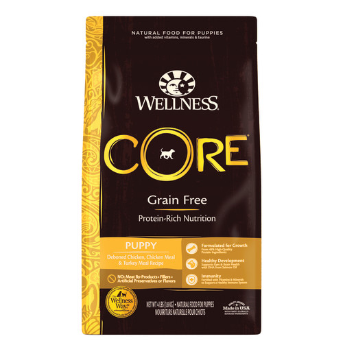 Wellness CORE Grain Free Puppy Chicken Recipe Front packaging