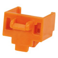 RJ-45 Jack Blockout Device, Polycarbonate, Tamper-Resistant, 10 Block-Outs, Orange