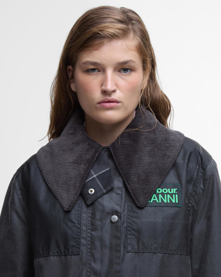 Barbour x GANNI Waxed Duffle Coat