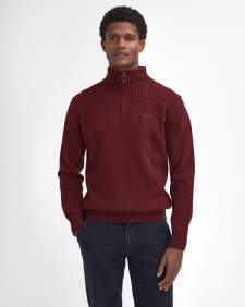 Essential Half-Zip Jumper Ruby