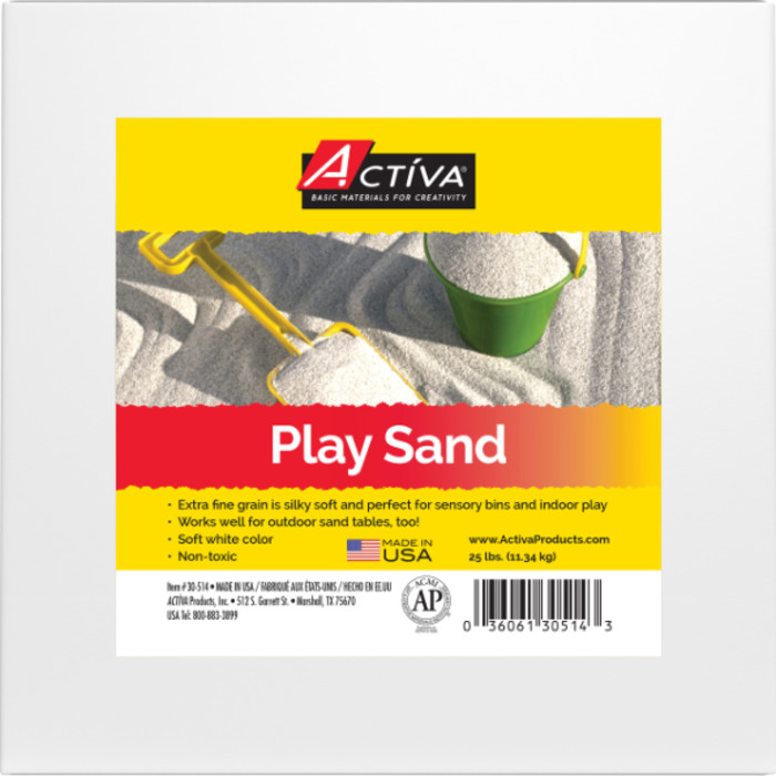 Play Sand, White, 25 lb (11.3 kg) Box