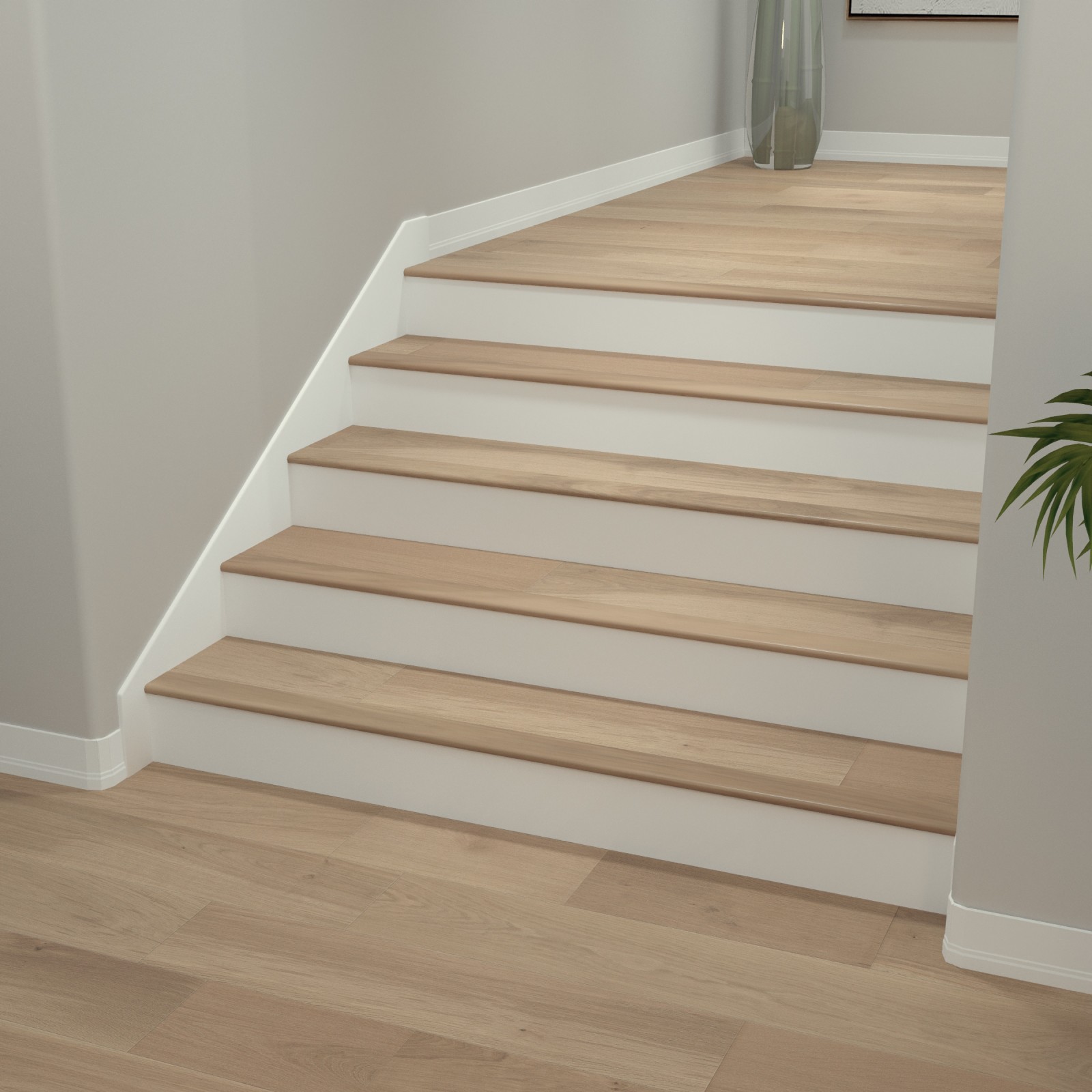 Early Estate Cali Hardwoods Stair Nosing Flush view 2