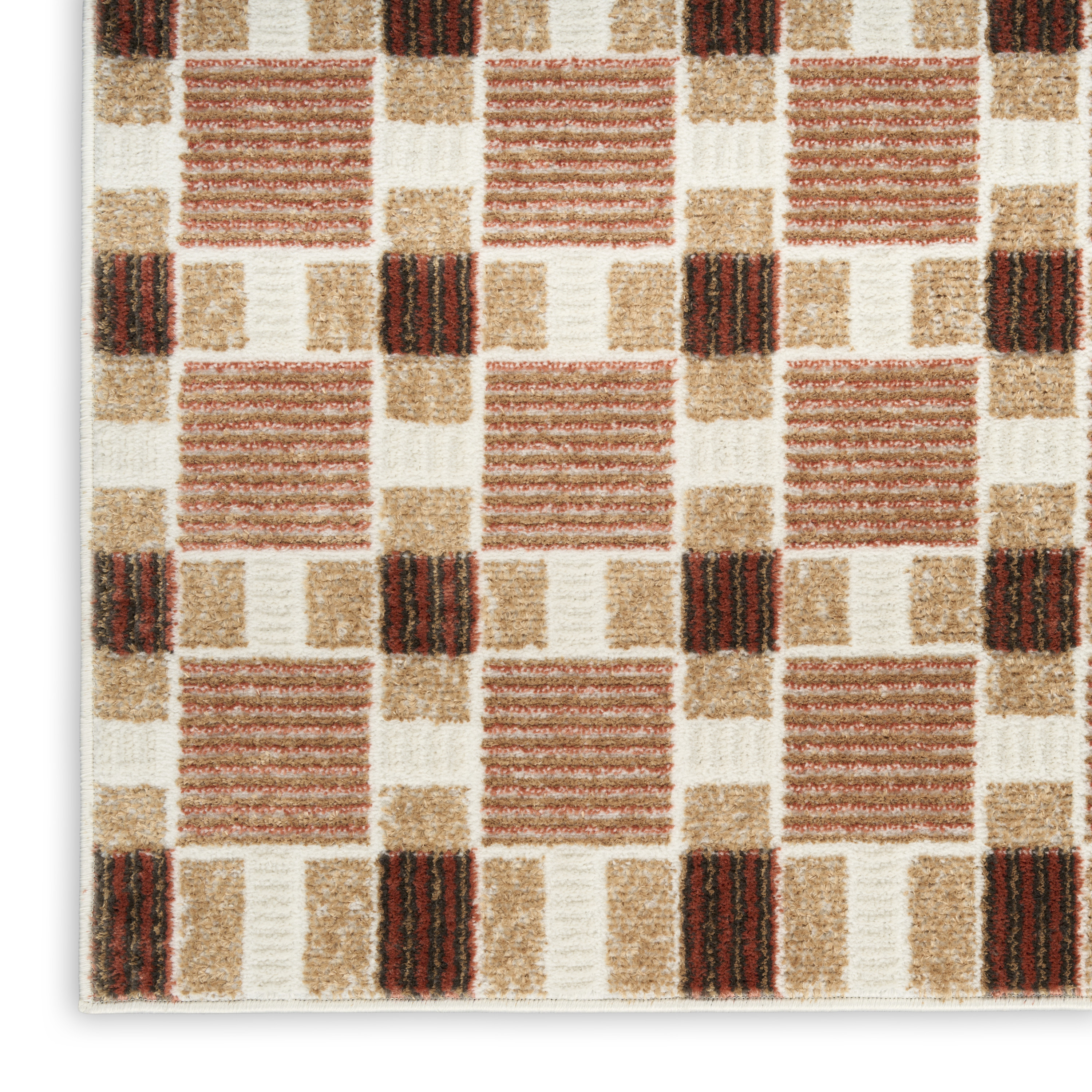 Nourison Nordic 4' x 6' Rust Modern Indoor Rug