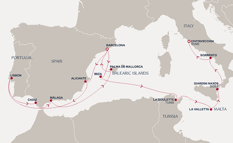 Itinerary map