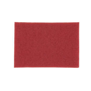 3M, Buff 5100, Red, 14"x20" Rectangle Floor Pad