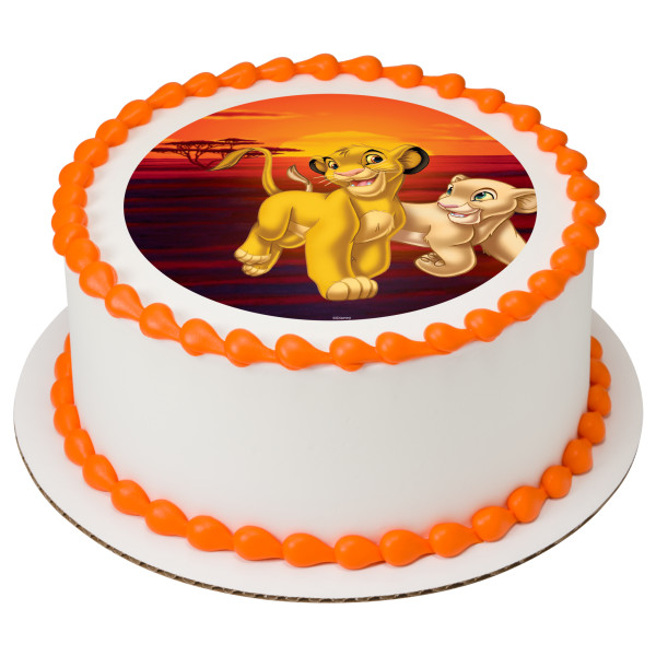 Disney The Lion King Simba and Nala PhotoCake® Edible Image®
