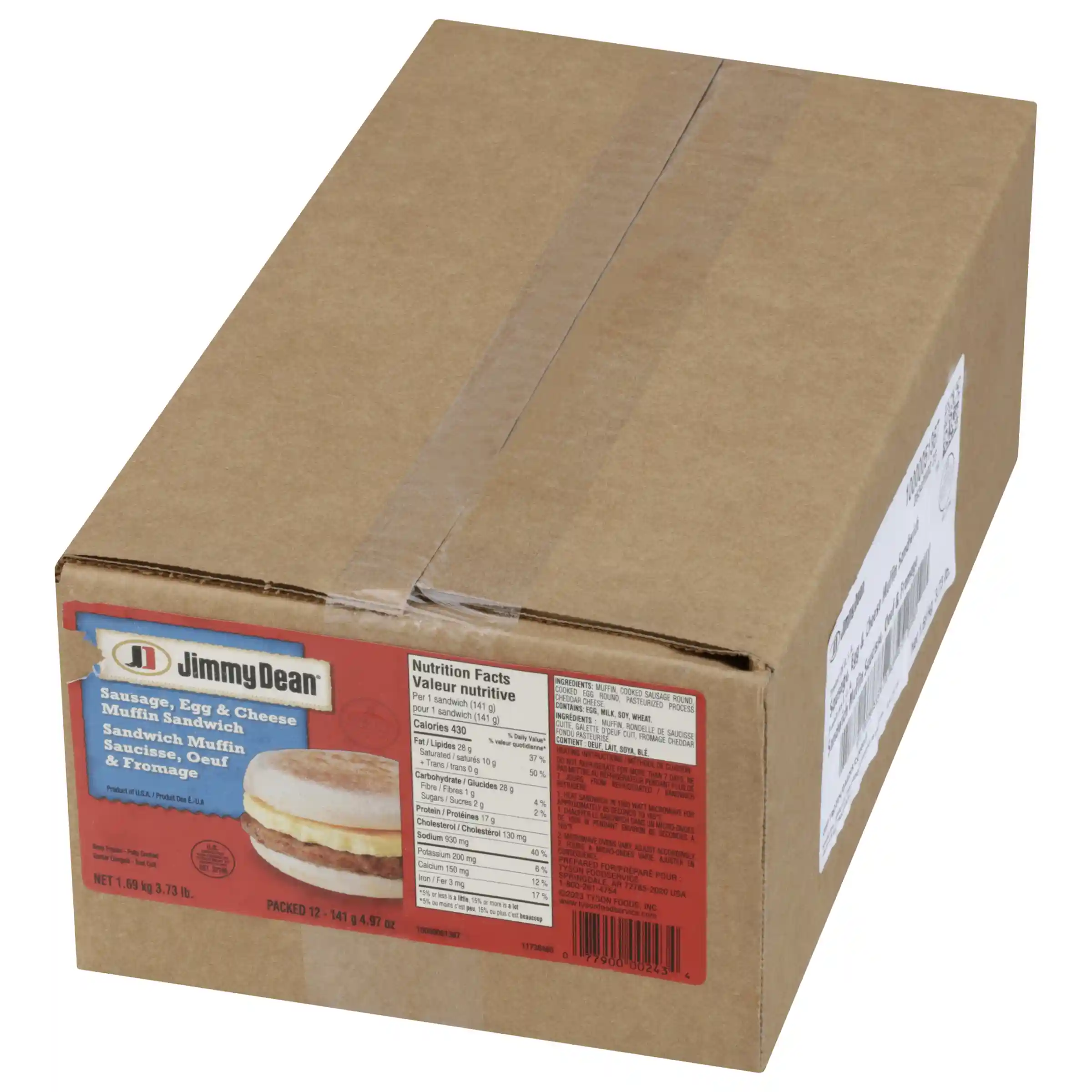 Jimmy Dean® Butcher Wrapped Sausage, Egg and Cheese Muffin Sandwich_image_5