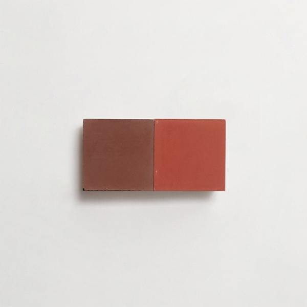 cement: mythology checkerboard | oz | baguette | matte | duo | chestnut + flame | sample 
