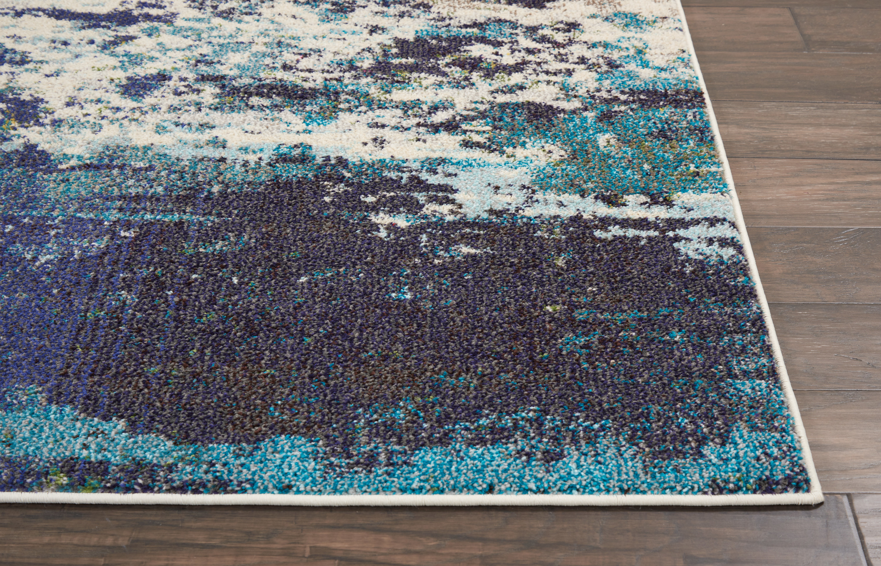 Nourison Celestial 7'10" x 10'6" Ivory Teal Blue Modern Indoor Rug