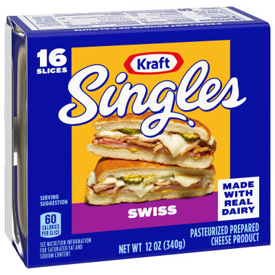 Kraft Singles Swiss Slices 12 oz Package (16 Slices)