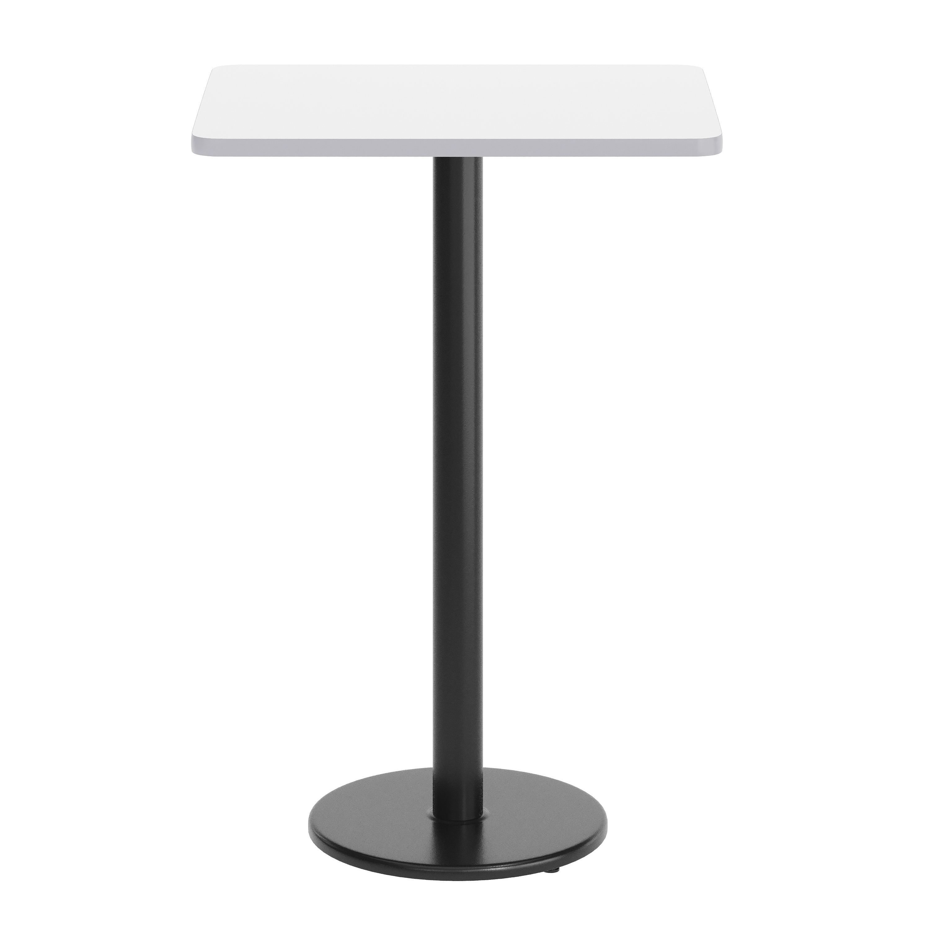 Stiles 24'' x 30'' Gray Rectangular Laminate Table Top with Black 18" Round B... - Picture 33 of 35