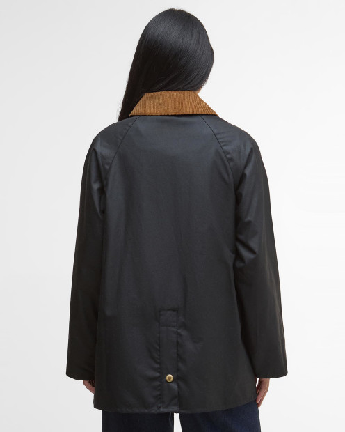 Luella Waxed Jacket Black/Classic Tartan