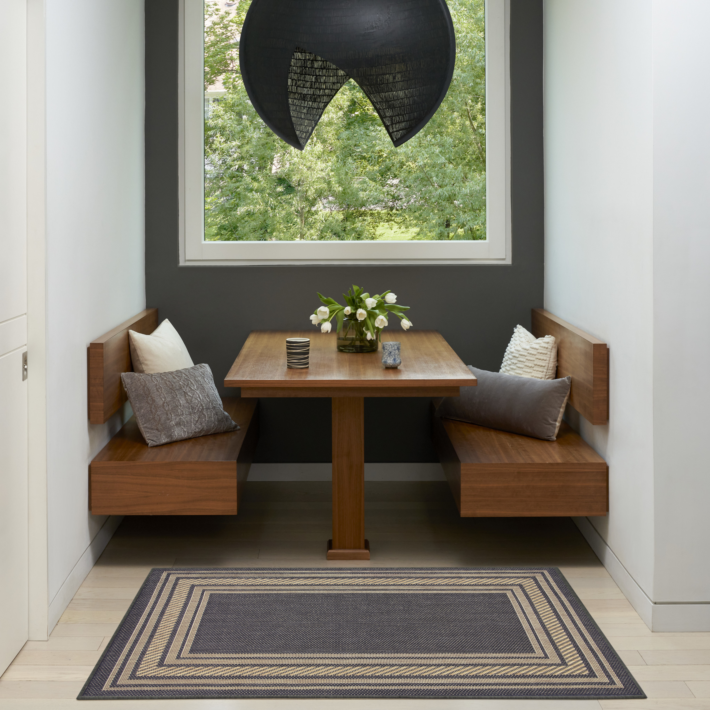 Nourison Horizon Indoor/Outdoor 3' x 5' Charcoal Modern Rug