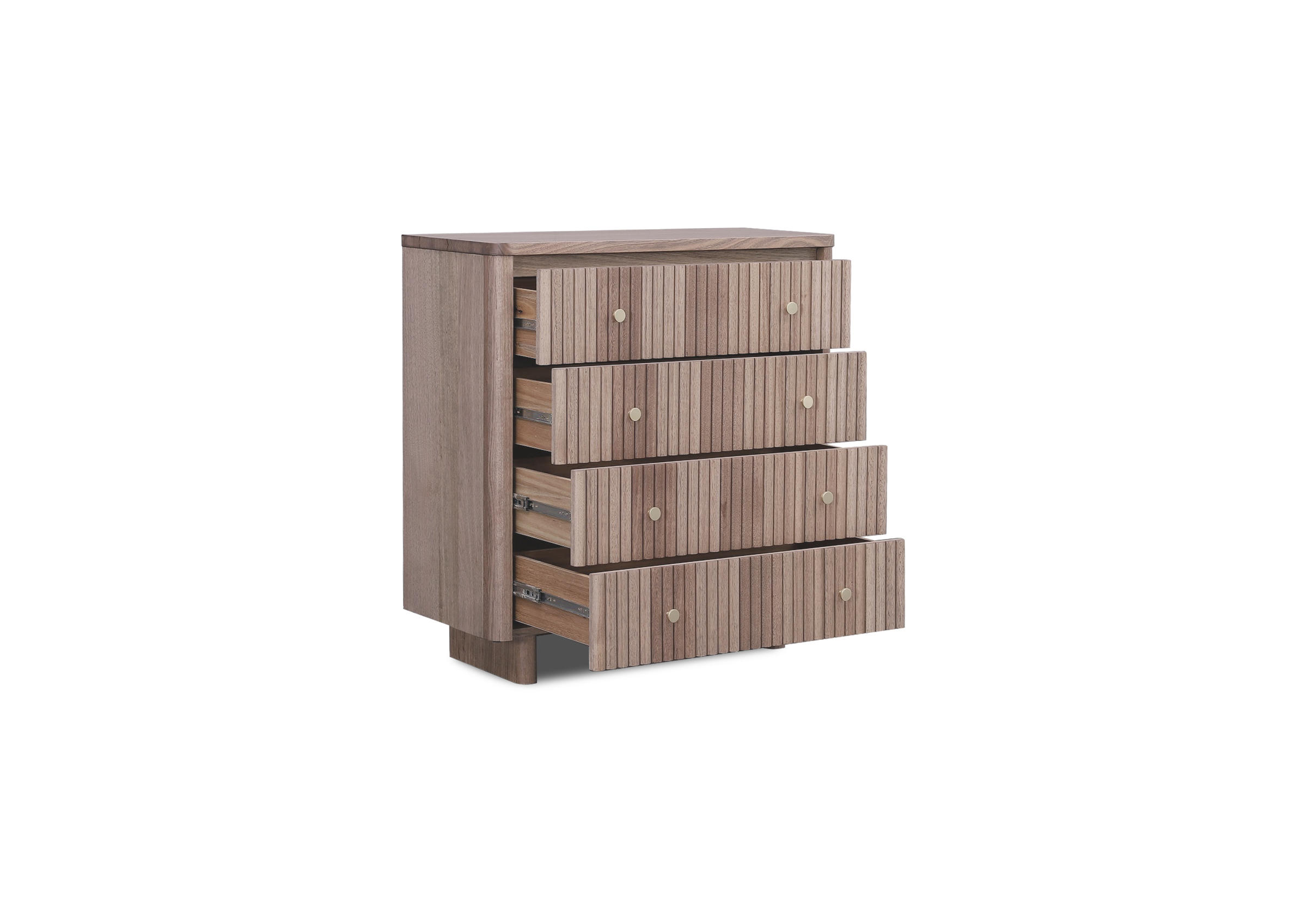 Product image of the  Clifton Tallboy (4 Drawer), Smoked Oak from Forty Winks